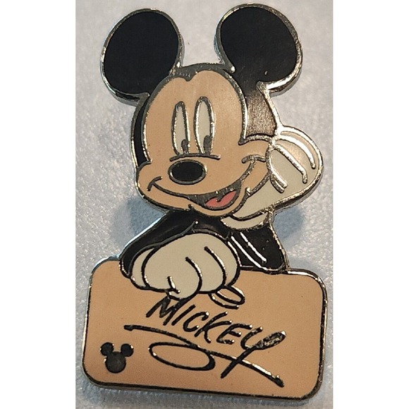 Disney Jewelry - MICKEY MOUSE AUTOGRAPH PEACH Pin 00061 production Sample AP Artist‎ Proof LE 25